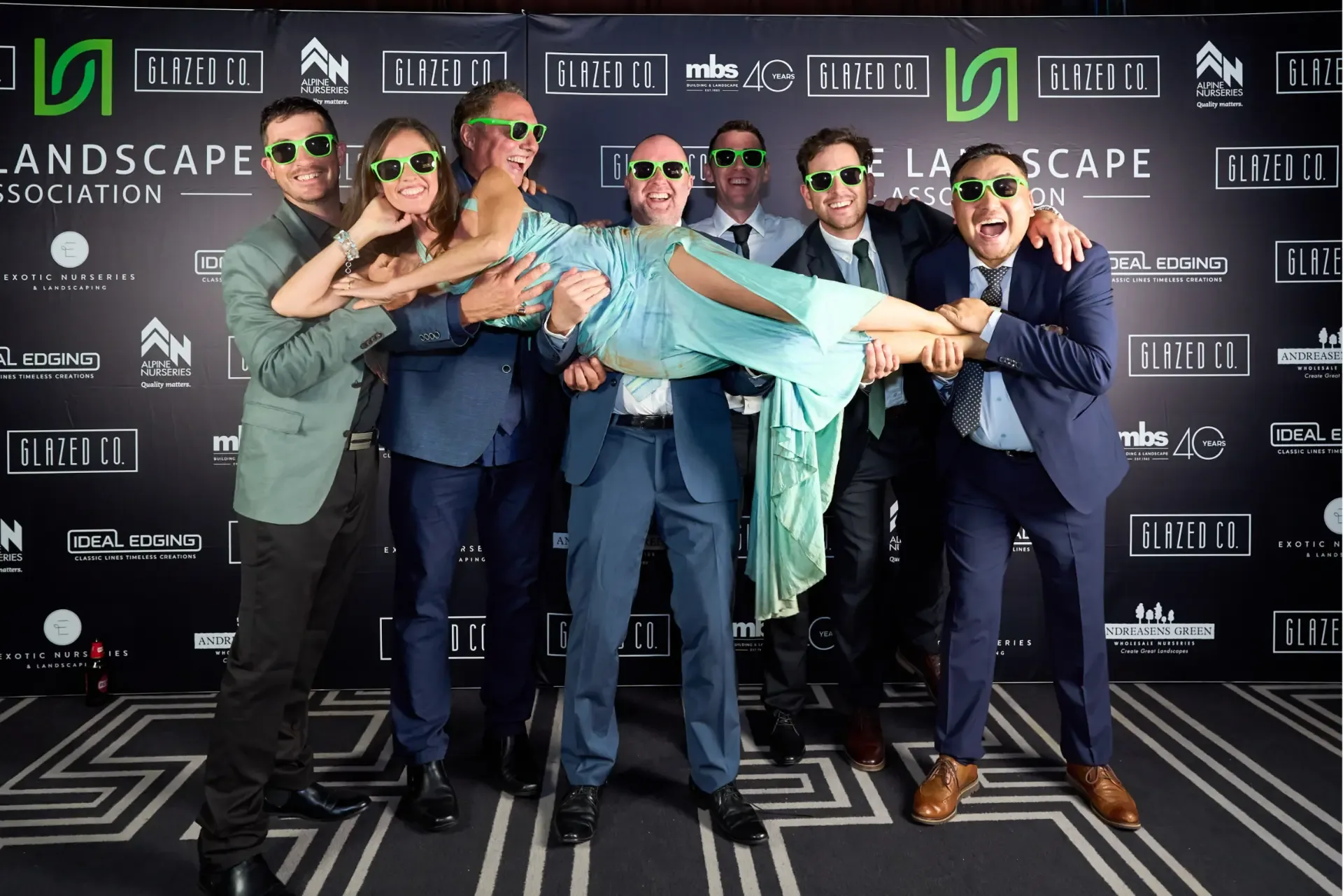 SDL Creations team celebrating at a landscape industry awards evening in Sydney