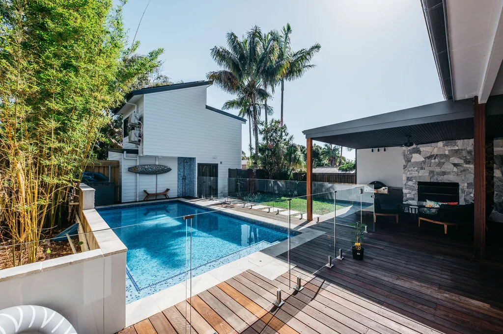 Freshwater pool, decking and outdoor room